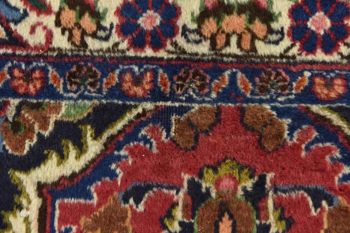 9' 8 x 12' 5 Hand Knotted Mashad Persian Wool Rug