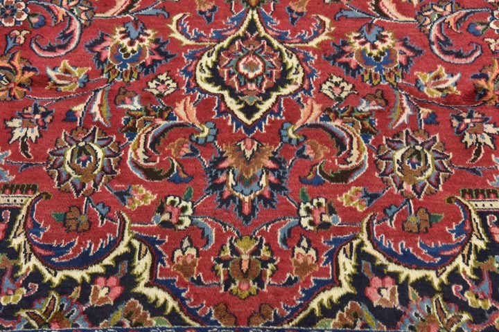 9' 8 x 12' 5 Hand Knotted Mashad Persian Wool Rug
