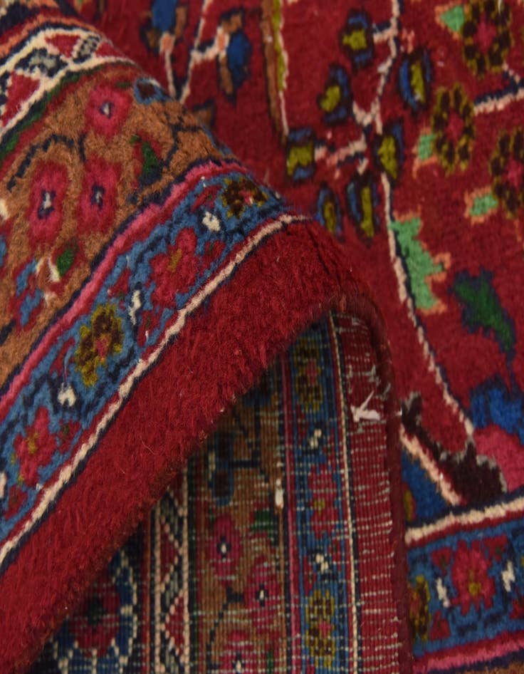Detail image of 9' 9 x 13'  Hand Knotted Mashad Persian Wool Rug