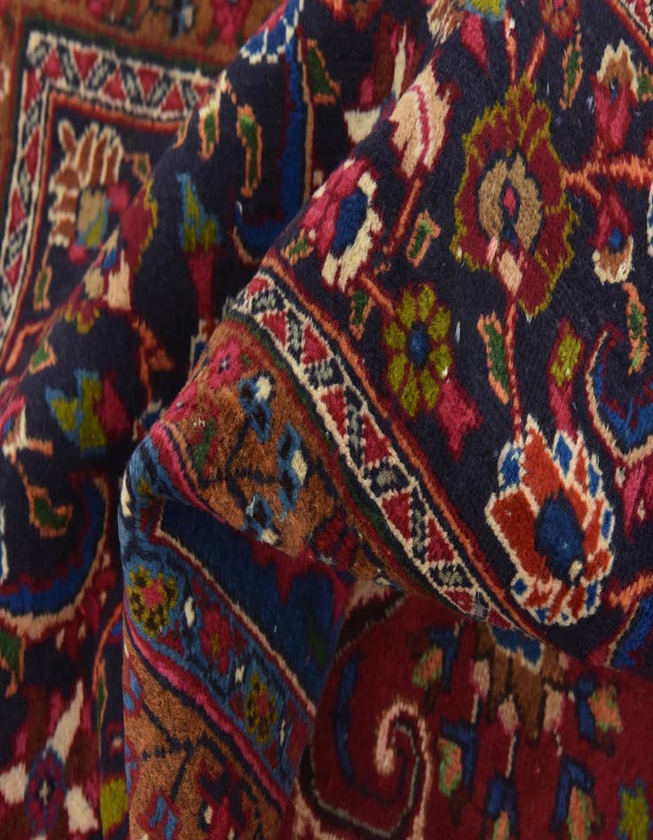 Detail image of 9' 9 x 13'  Hand Knotted Mashad Persian Wool Rug