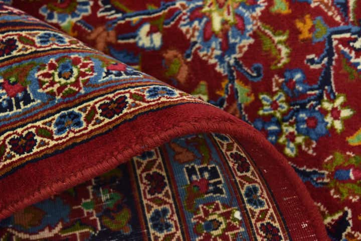9' 7 x 12' 9 Hand Knotted Mashad Persian Wool Rug