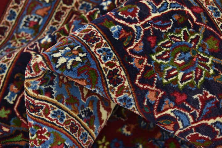 9' 7 x 12' 9 Hand Knotted Mashad Persian Wool Rug