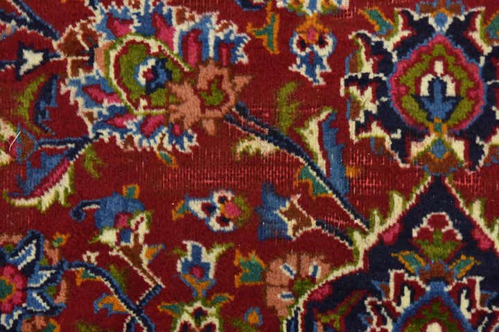 9' 7 x 12' 9 Hand Knotted Mashad Persian Wool Rug