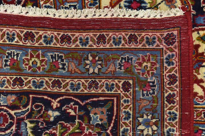 9' 7 x 12' 9 Hand Knotted Mashad Persian Wool Rug