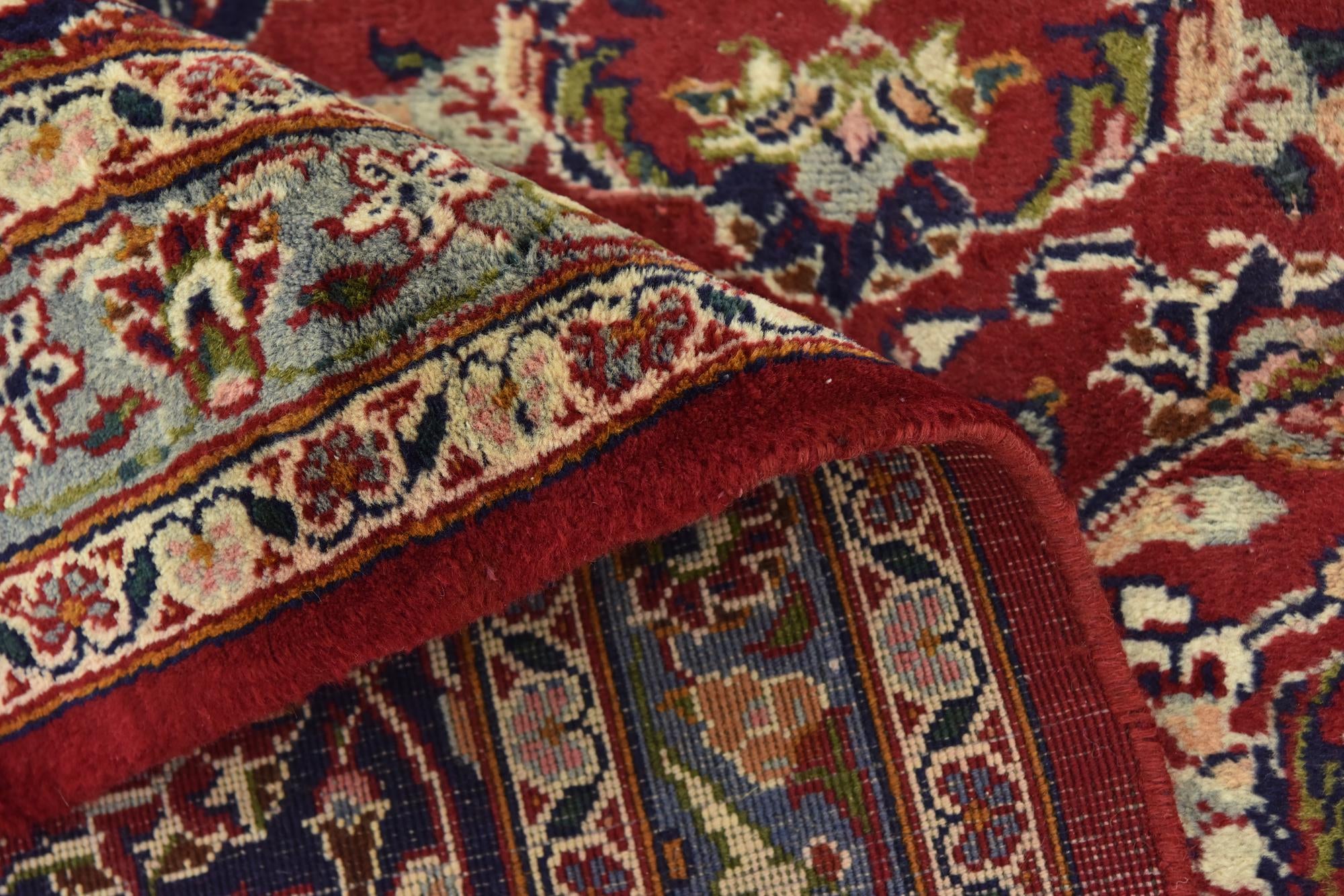 9' 8 x 12' 8 Hand Knotted Mashad Persian Wool Rug