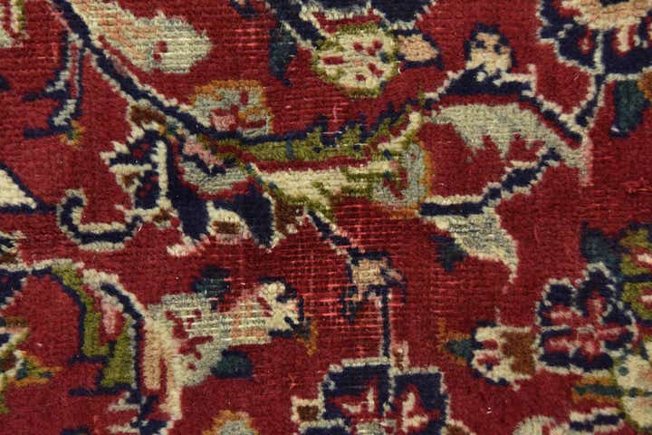 9' 8 x 12' 8 Hand Knotted Mashad Persian Wool Rug