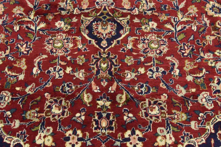 9' 8 x 12' 8 Hand Knotted Mashad Persian Wool Rug