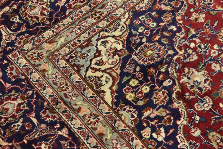 9' 8 x 12' 8 Hand Knotted Mashad Persian Wool Rug
