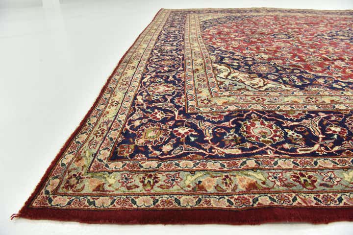 9' 8 x 12' 8 Hand Knotted Mashad Persian Wool Rug