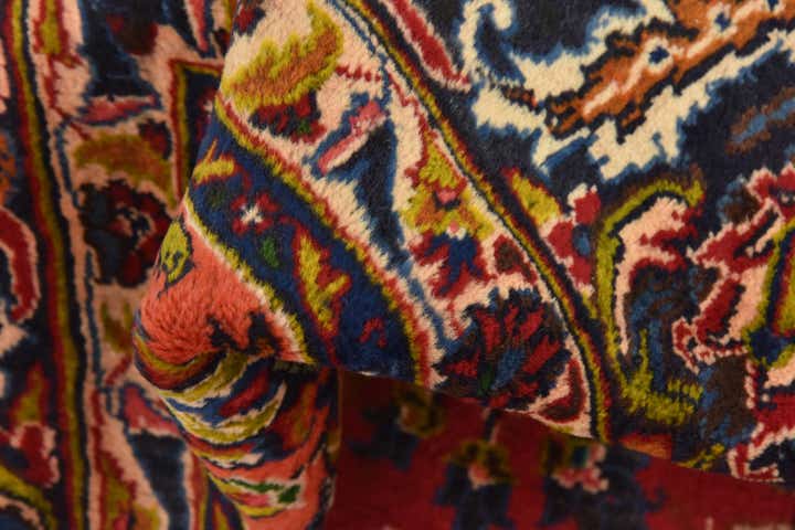 9' 7 x 12' 7 Hand Knotted Mashad Persian Wool Rug