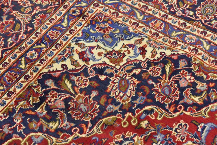 9' 7 x 12' 5 Hand Knotted Mashad Persian Wool Rug