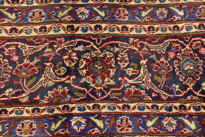 9' 7 x 12' 5 Hand Knotted Mashad Persian Wool Rug