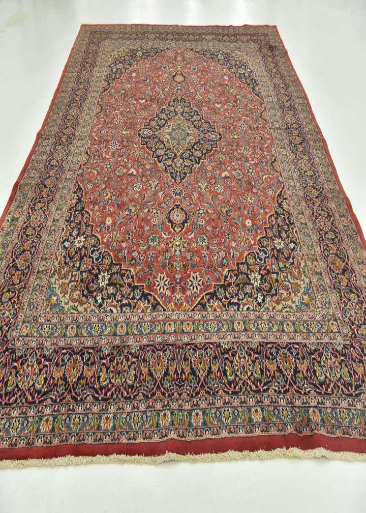 9' 8 x 12' 10 Hand Knotted Mashad Persian Wool Rug