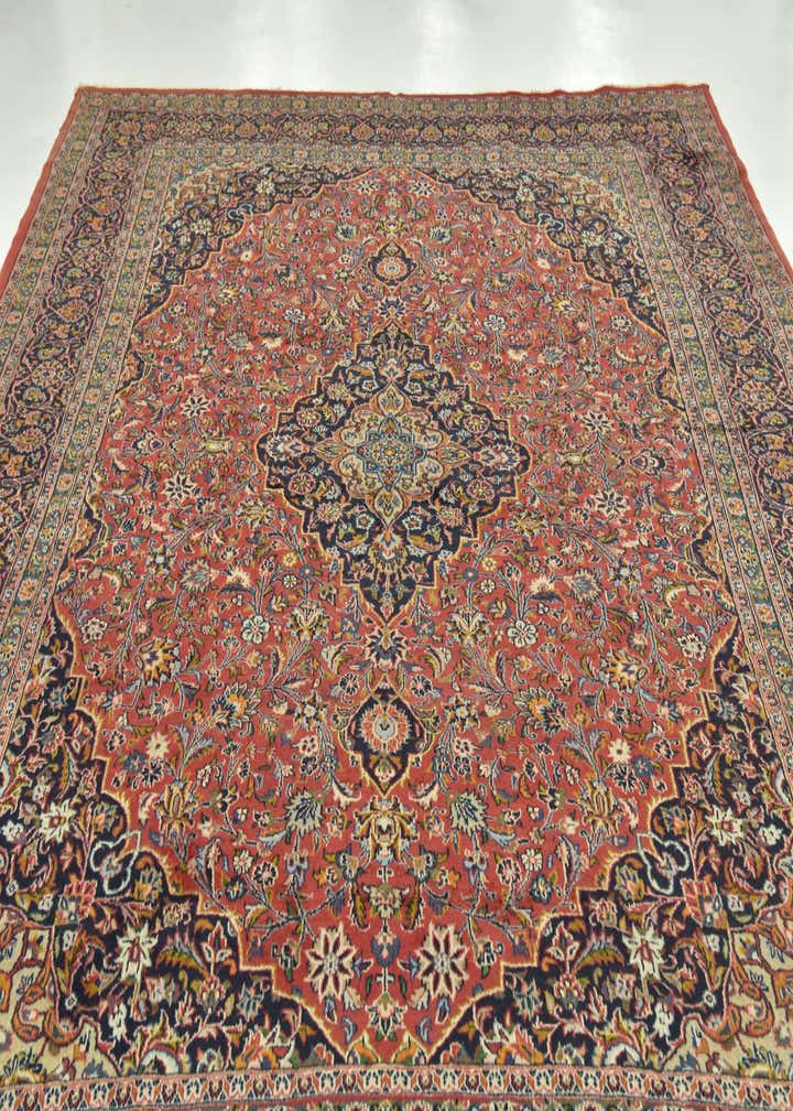9' 8 x 12' 10 Hand Knotted Mashad Persian Wool Rug