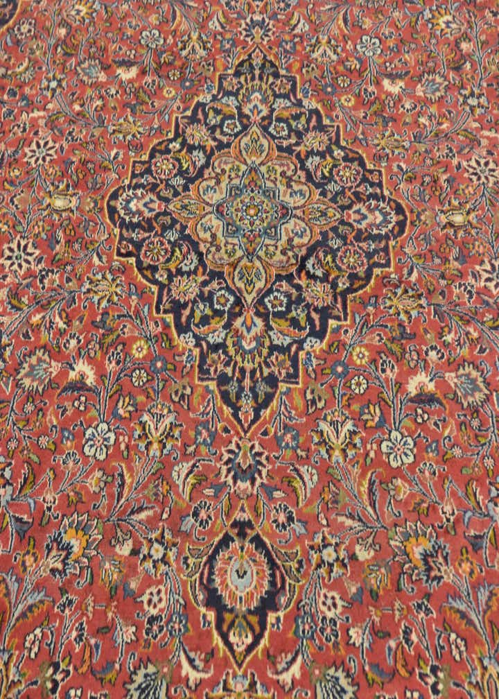 9' 8 x 12' 10 Hand Knotted Mashad Persian Wool Rug
