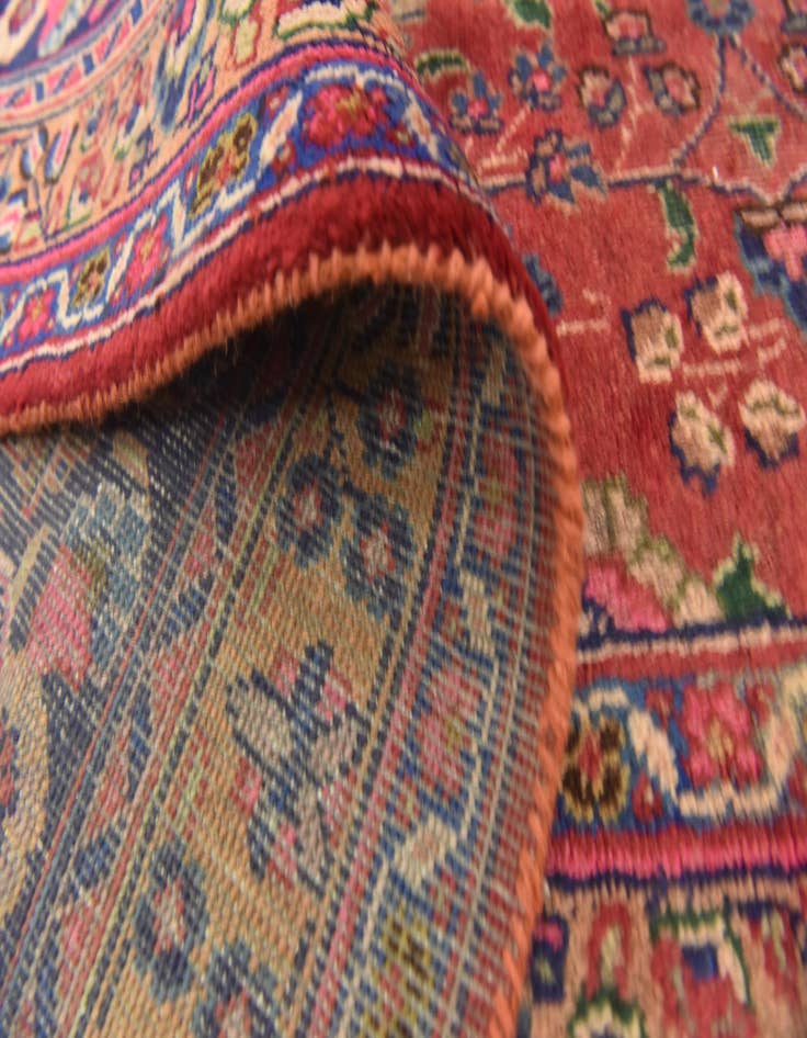 Detail image of 9' 7 x 12' 10  Hand Knotted Mashad Persian Wool Rug