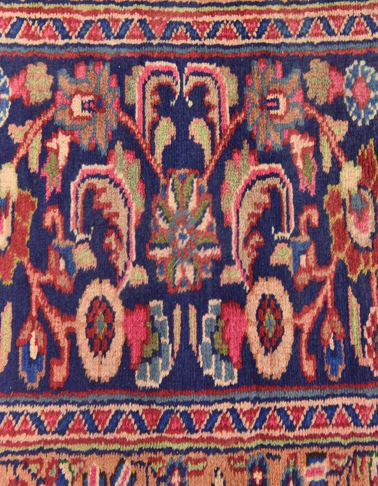 Detail image of 9' 7 x 12' 10  Hand Knotted Mashad Persian Wool Rug