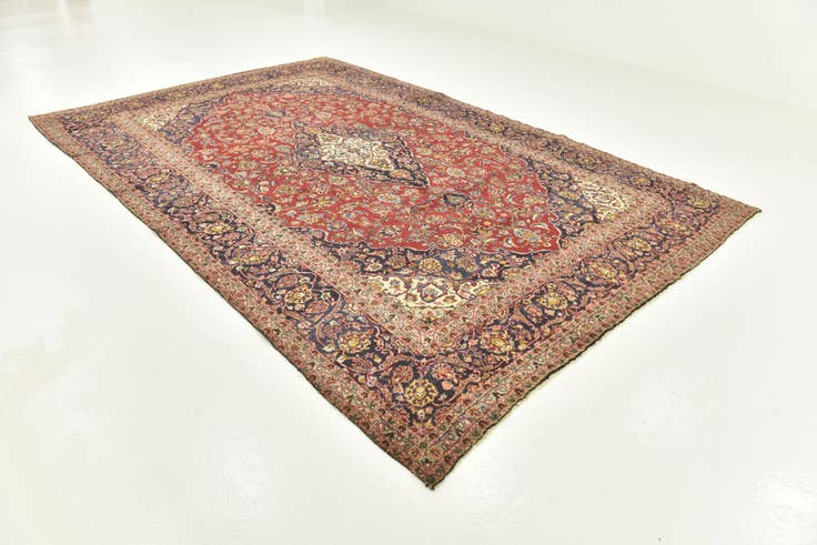 Detail image of 9' 4 x 14' 1 Hand Knotted Mashad Persian Wool Rug
