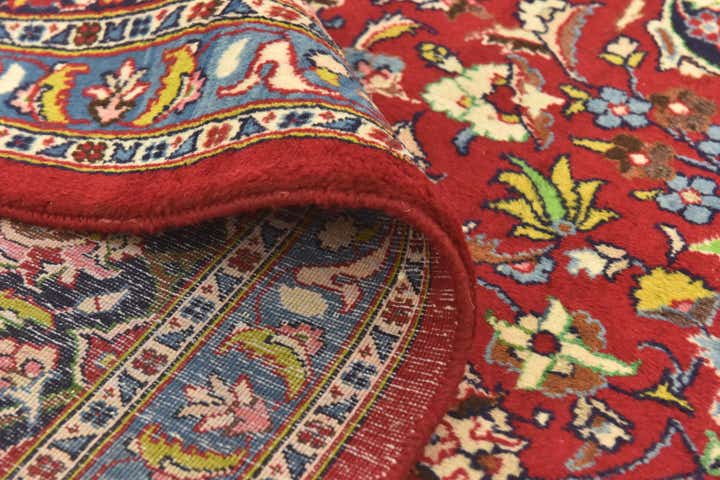 9' 10 x 13' 6 Hand Knotted Mashad Persian Wool Rug