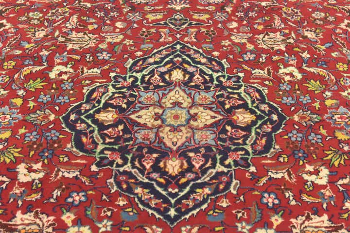 9' 10 x 13' 6 Hand Knotted Mashad Persian Wool Rug
