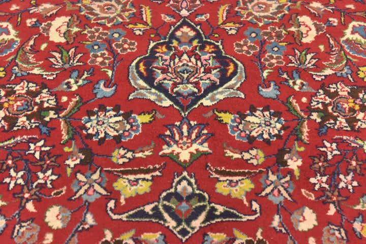 9' 10 x 13' 6 Hand Knotted Mashad Persian Wool Rug