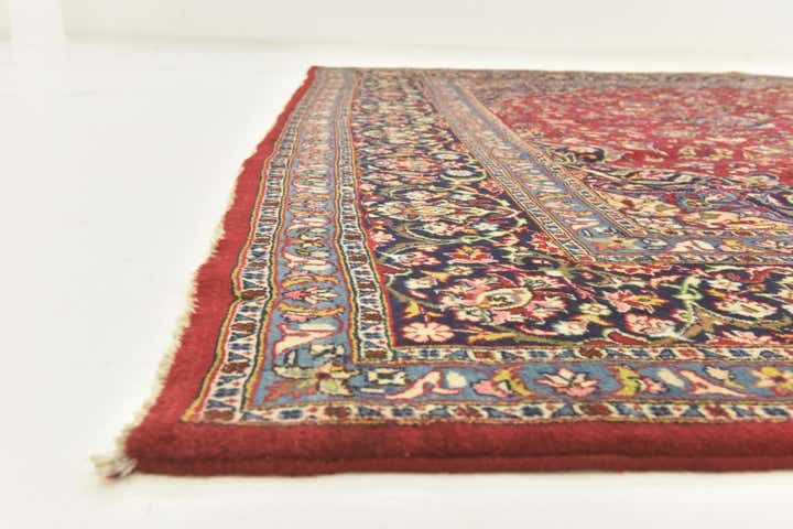 9' 10 x 13' 6 Hand Knotted Mashad Persian Wool Rug