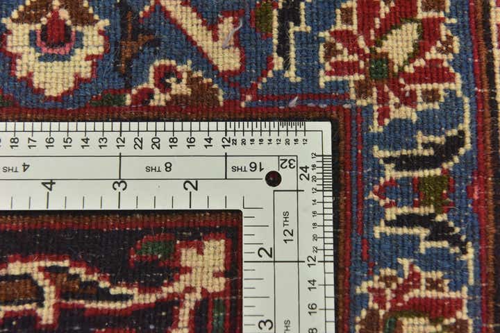 9' 9 x 12' 7 Hand Knotted Mashad Persian Wool Rug