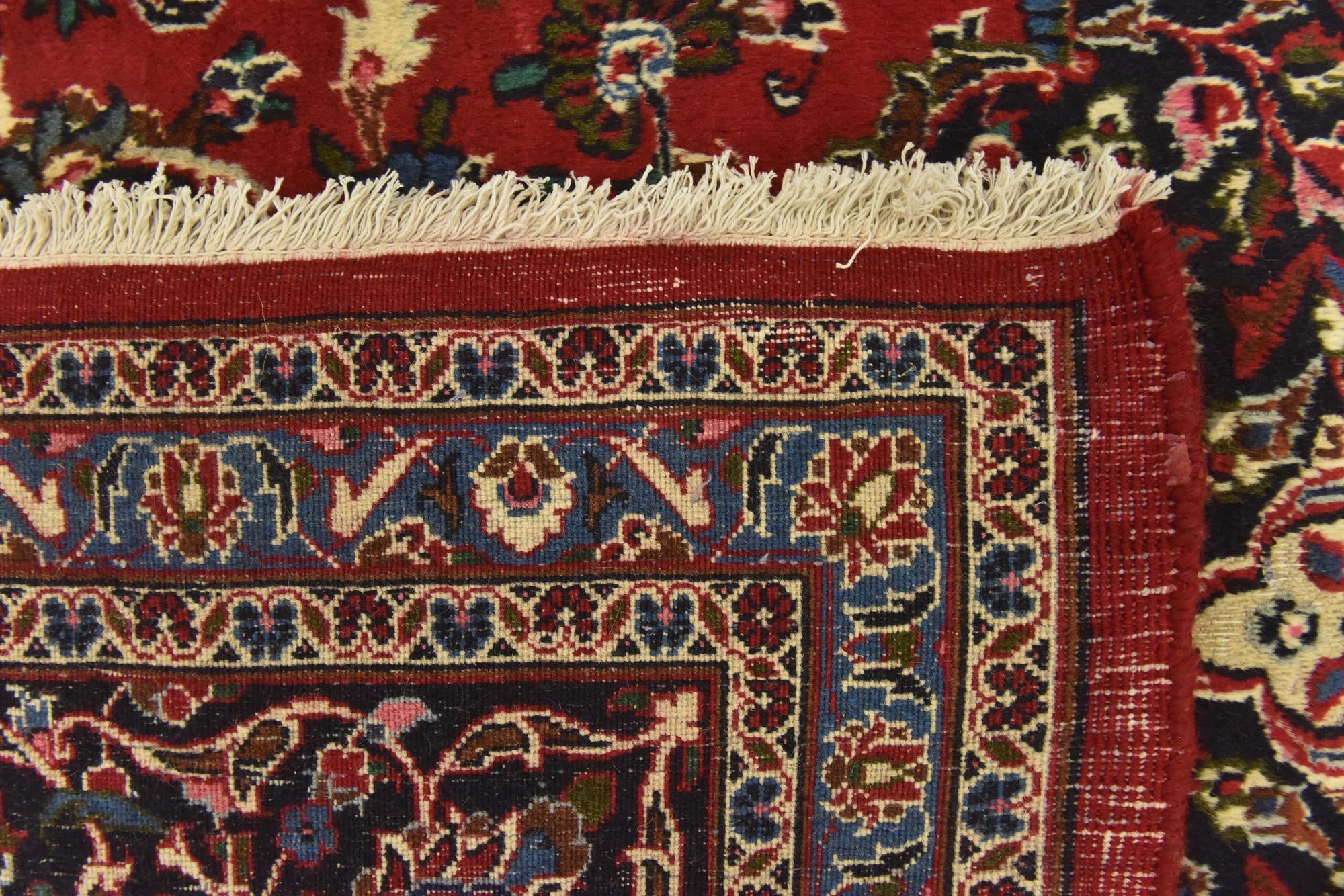 9' 9 x 12' 7 Hand Knotted Mashad Persian Wool Rug
