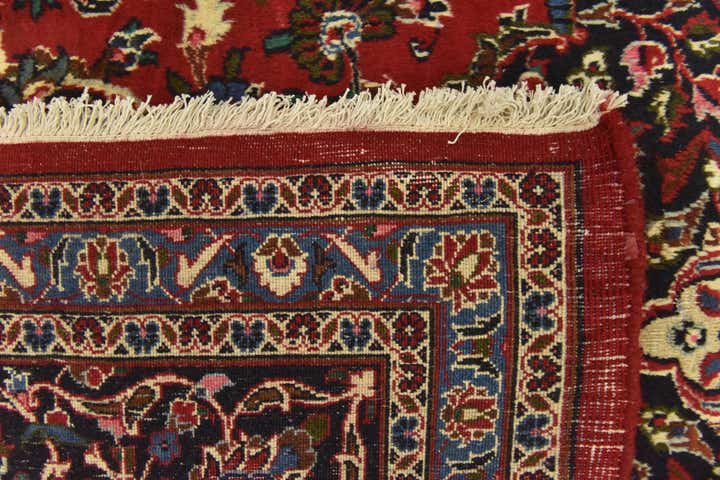 9' 9 x 12' 7 Hand Knotted Mashad Persian Wool Rug