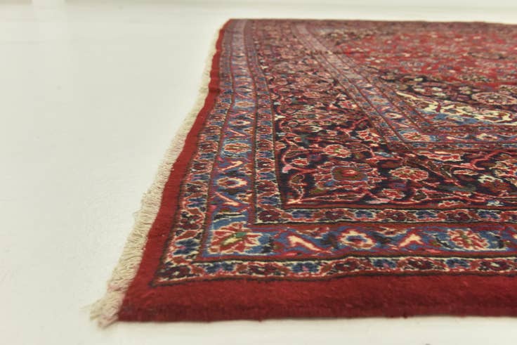 Detail image of 9' 9 x 12' 7 Hand Knotted Mashad Persian Wool Rug
