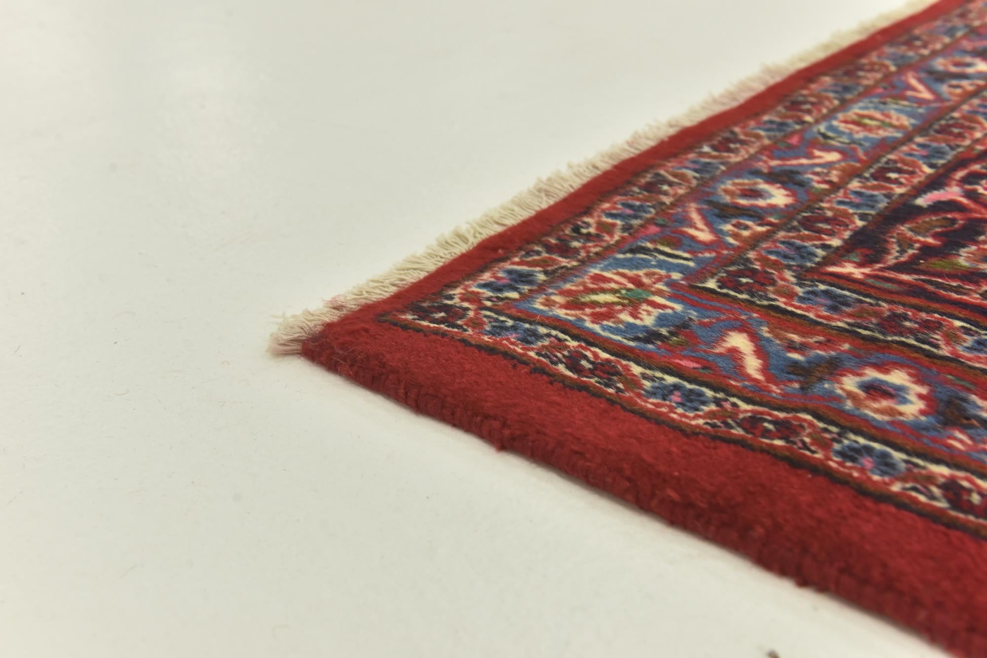 9' 9 x 12' 7 Hand Knotted Mashad Persian Wool Rug