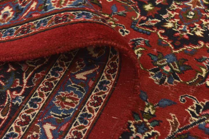 9' 9 x 12' 7 Hand Knotted Mashad Persian Wool Rug