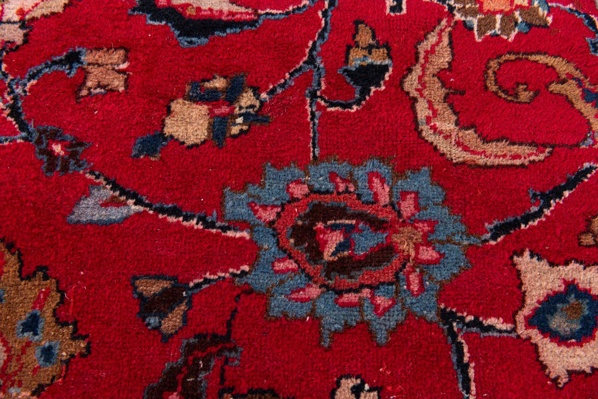 9' 8 x 12' 6 Hand Knotted Mashad Persian Wool Rug
