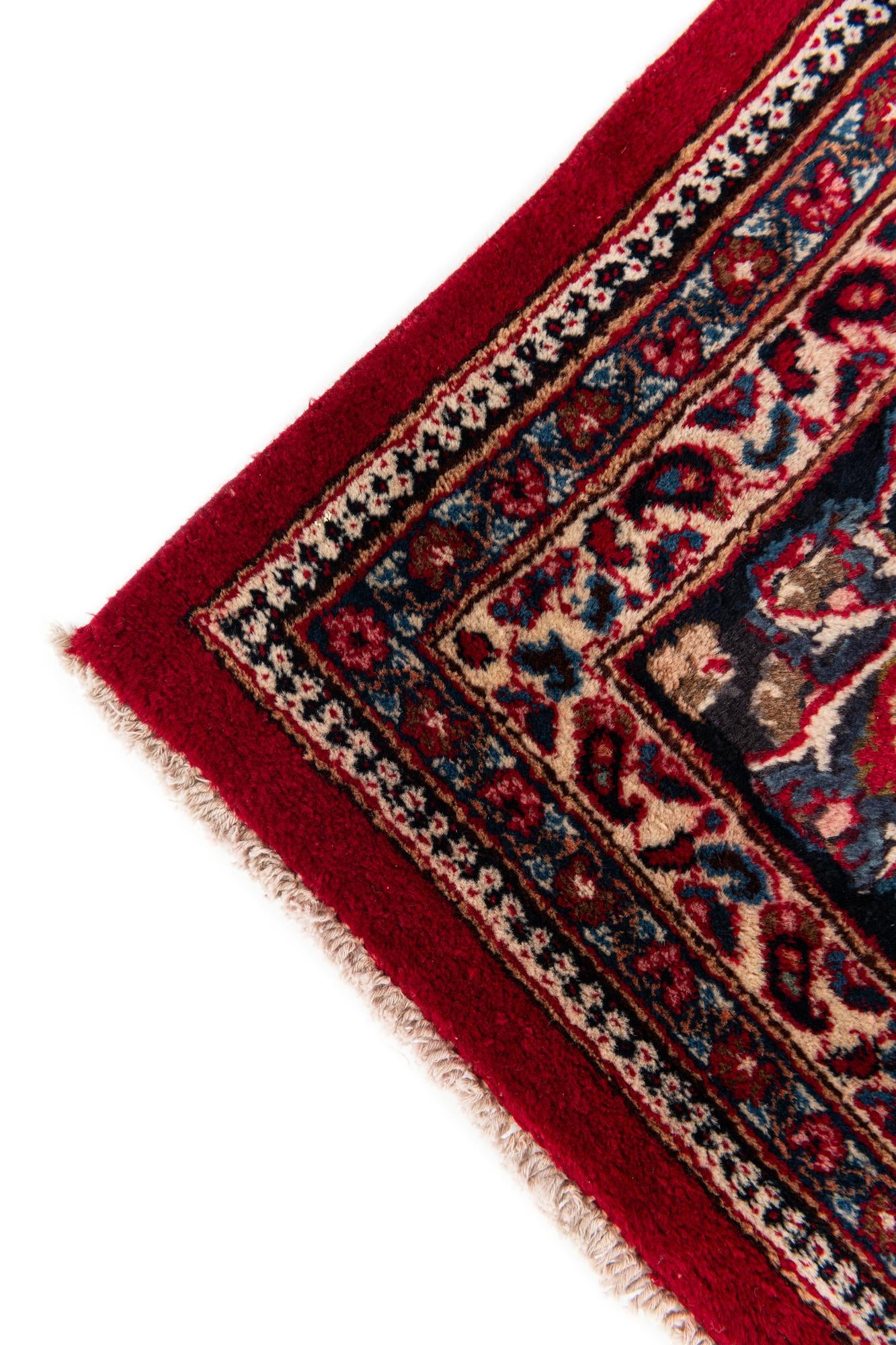 9' 8 x 12' 6 Hand Knotted Mashad Persian Wool Rug
