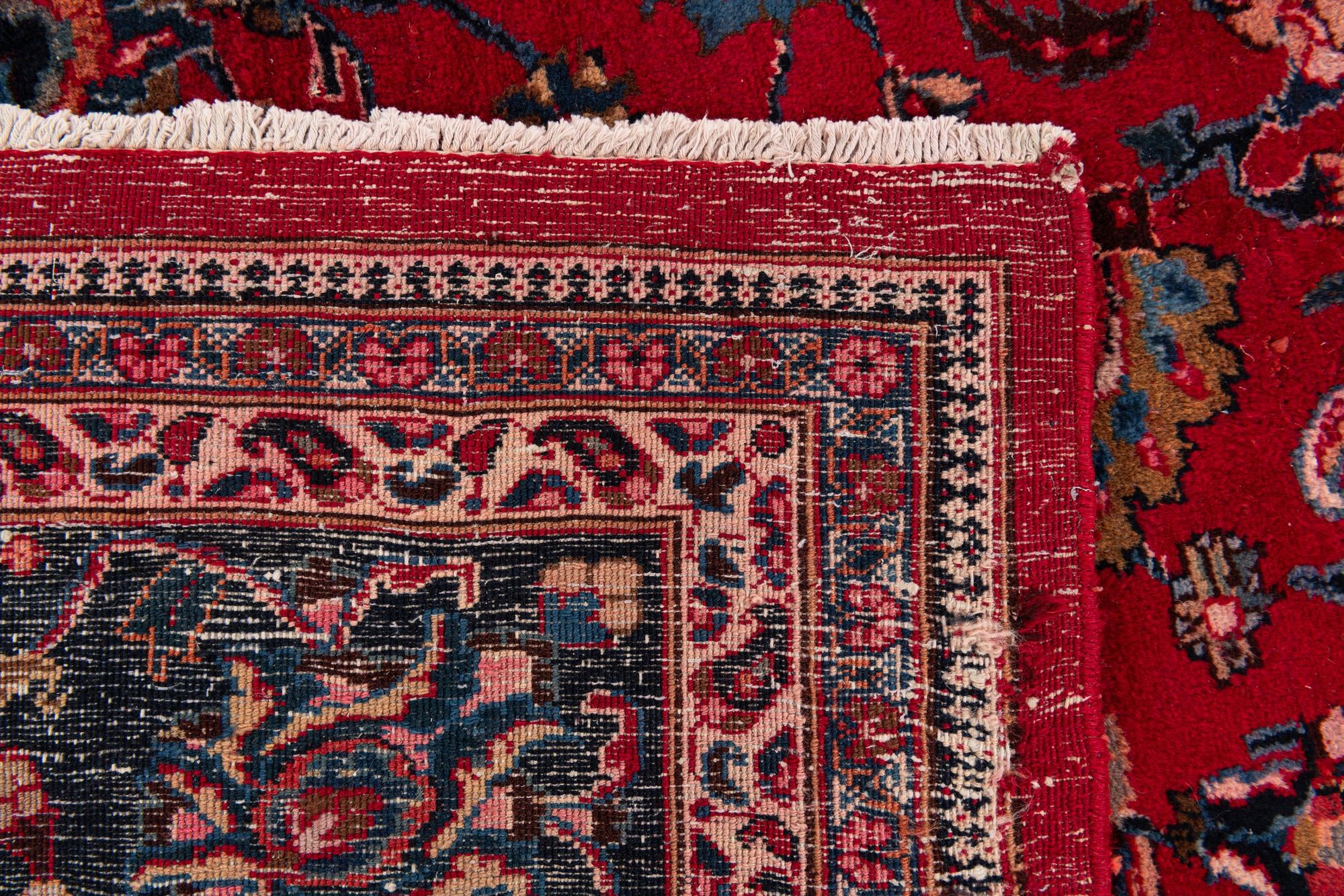 9' 8 x 12' 6 Hand Knotted Mashad Persian Wool Rug