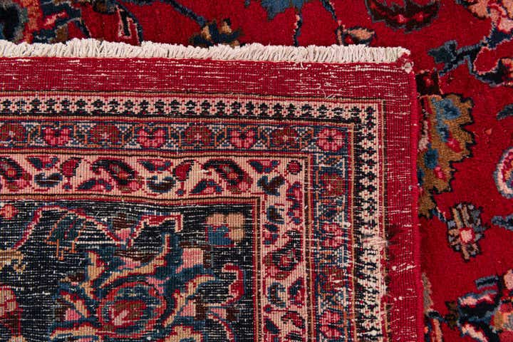 9' 8 x 12' 6 Hand Knotted Mashad Persian Wool Rug