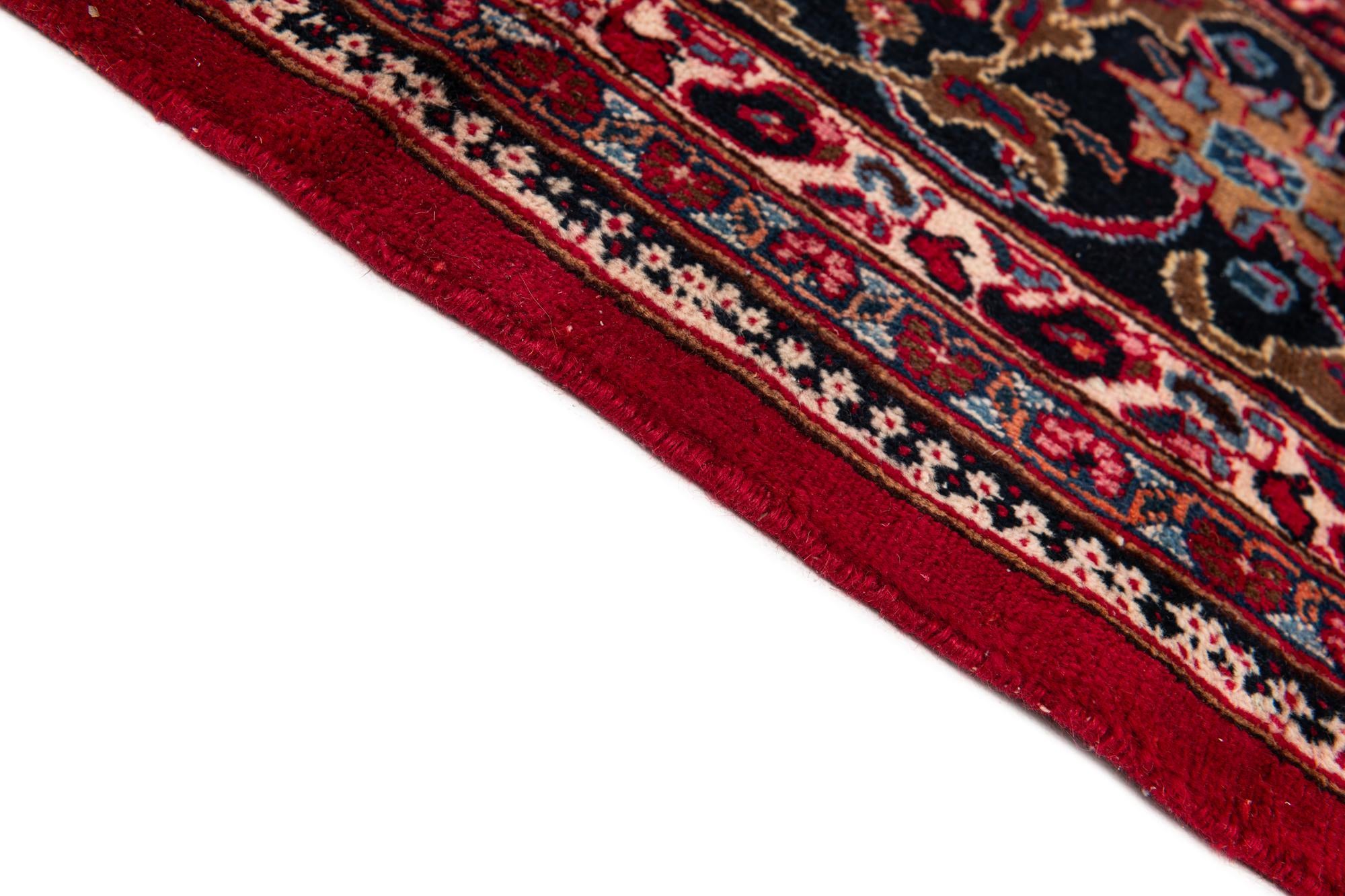 9' 8 x 12' 6 Hand Knotted Mashad Persian Wool Rug