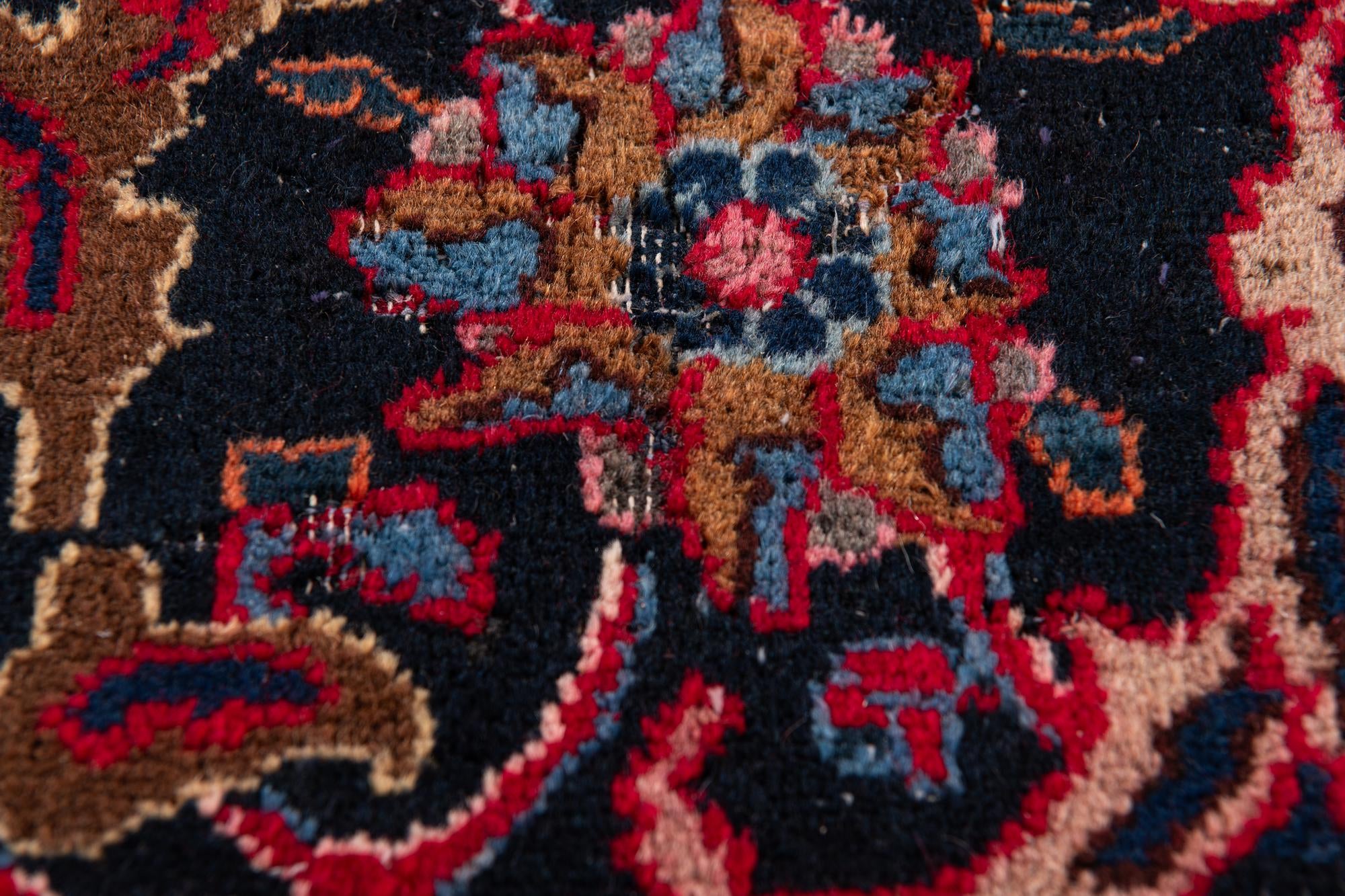 9' 8 x 12' 6 Hand Knotted Mashad Persian Wool Rug