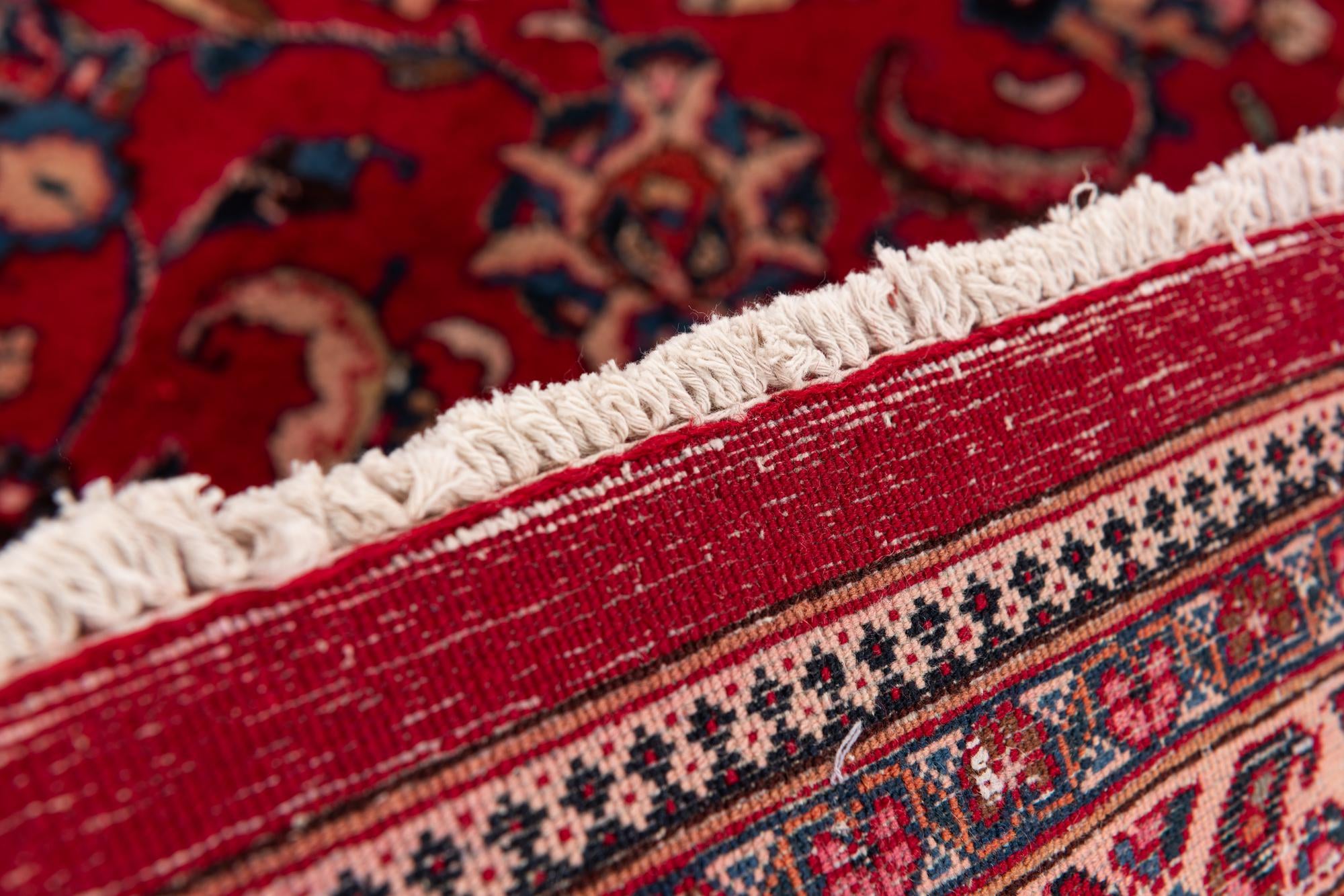 9' 8 x 12' 6 Hand Knotted Mashad Persian Wool Rug