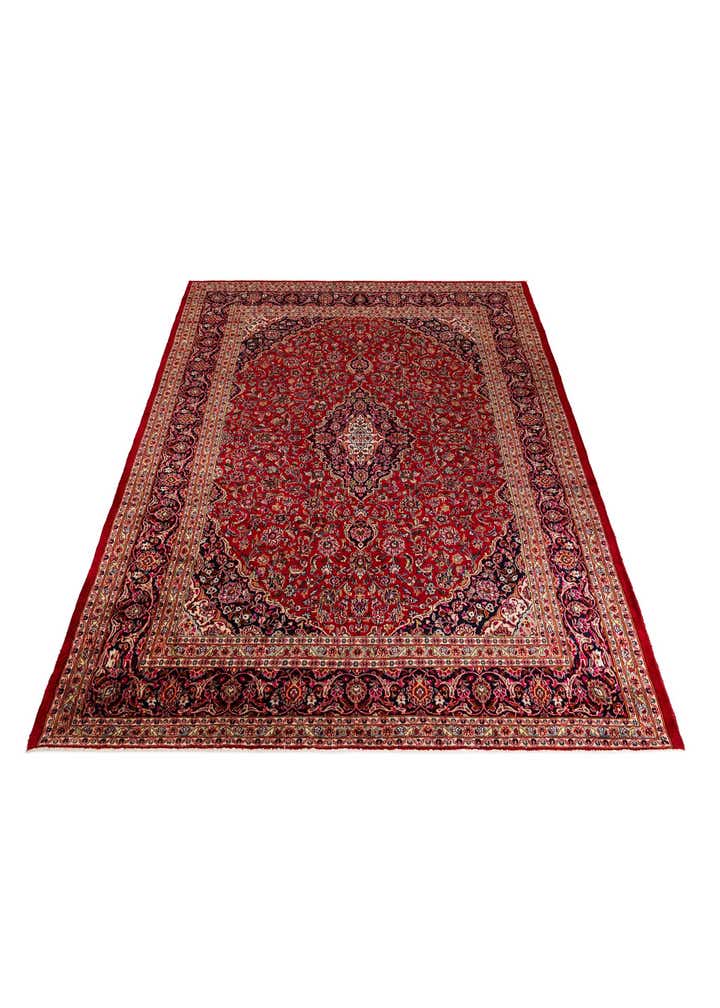 9' 7 x 13' Hand Knotted Mashad Persian Wool Rug