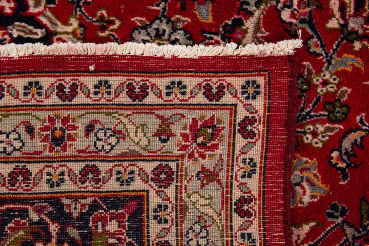9' 7 x 13' Hand Knotted Mashad Persian Wool Rug