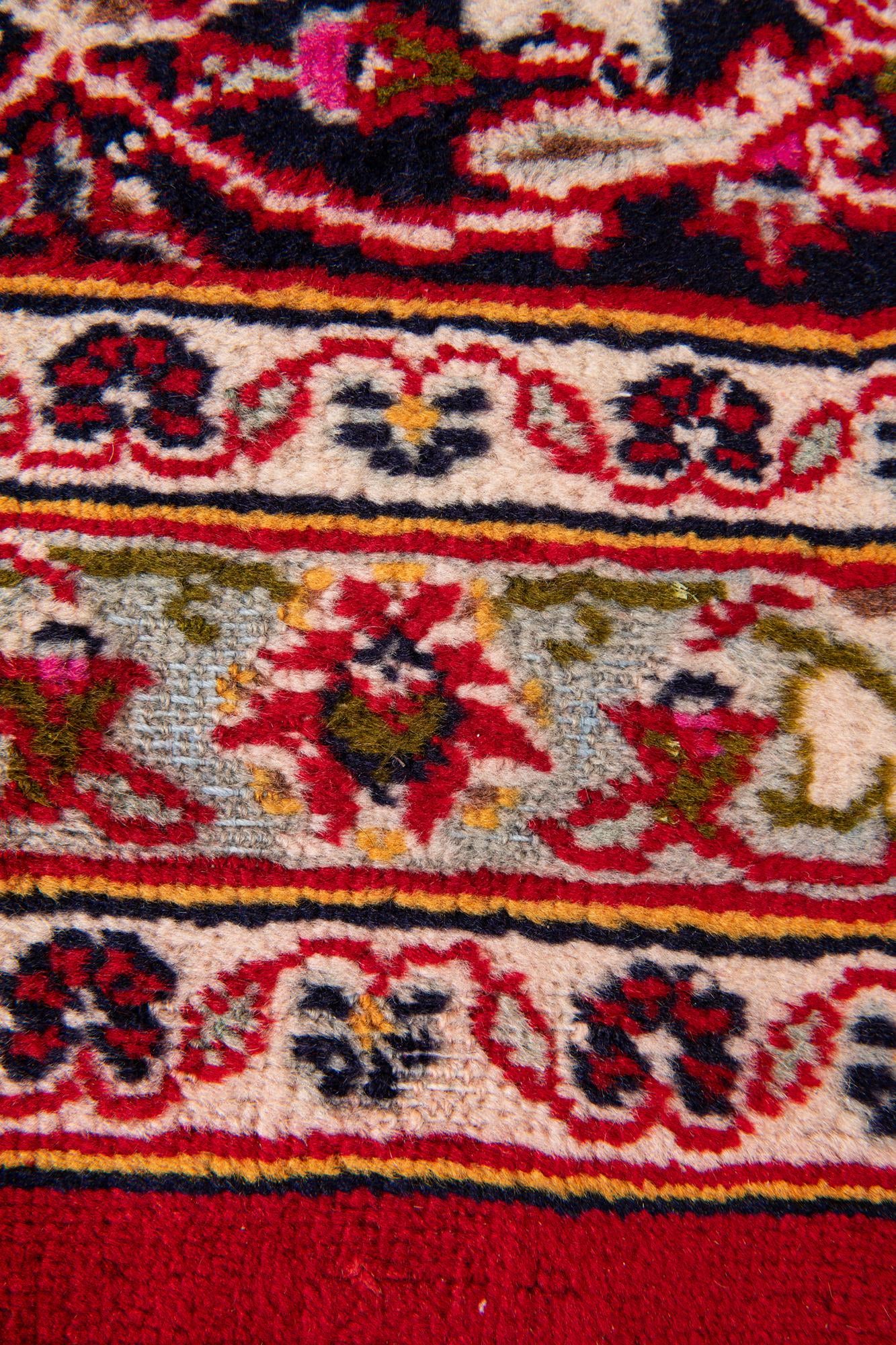 9' 7 x 13' Hand Knotted Mashad Persian Wool Rug