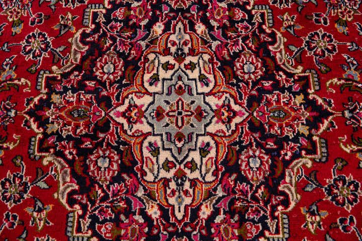 9' 7 x 13' Hand Knotted Mashad Persian Wool Rug
