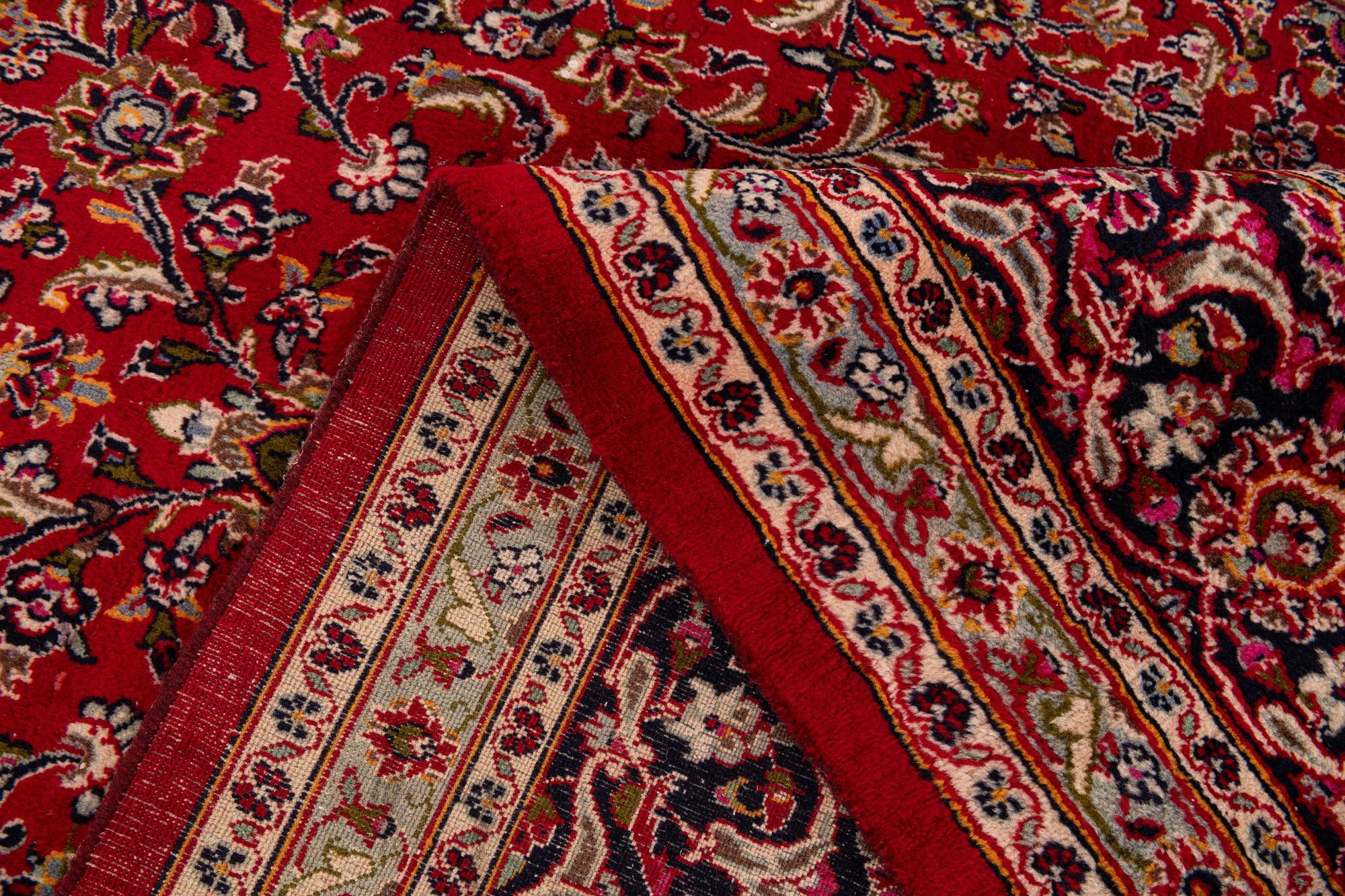 9' 7 x 13' Hand Knotted Mashad Persian Wool Rug