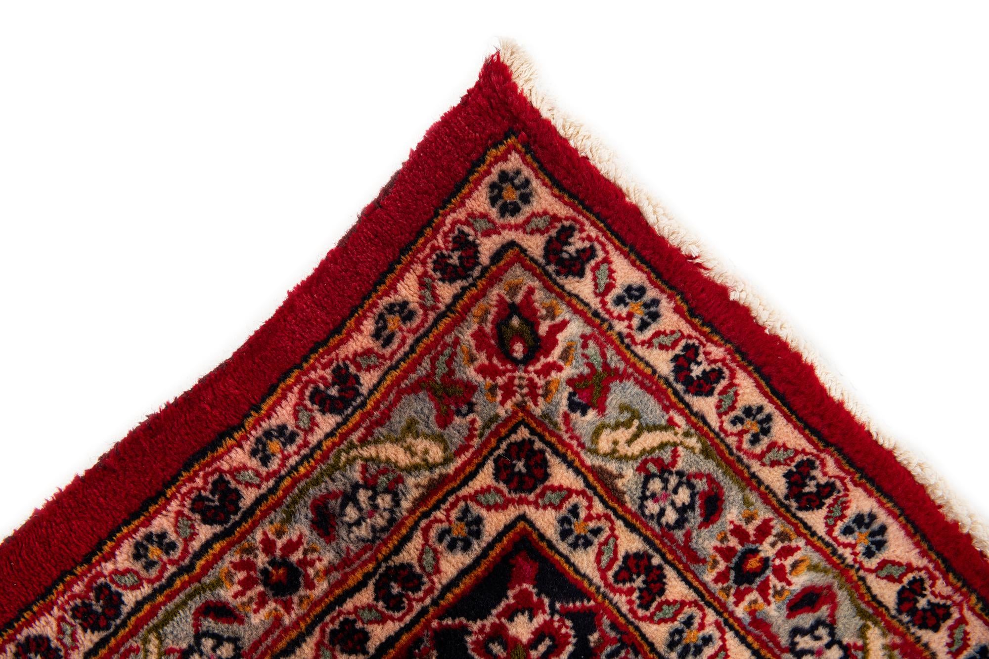 9' 7 x 13' Hand Knotted Mashad Persian Wool Rug