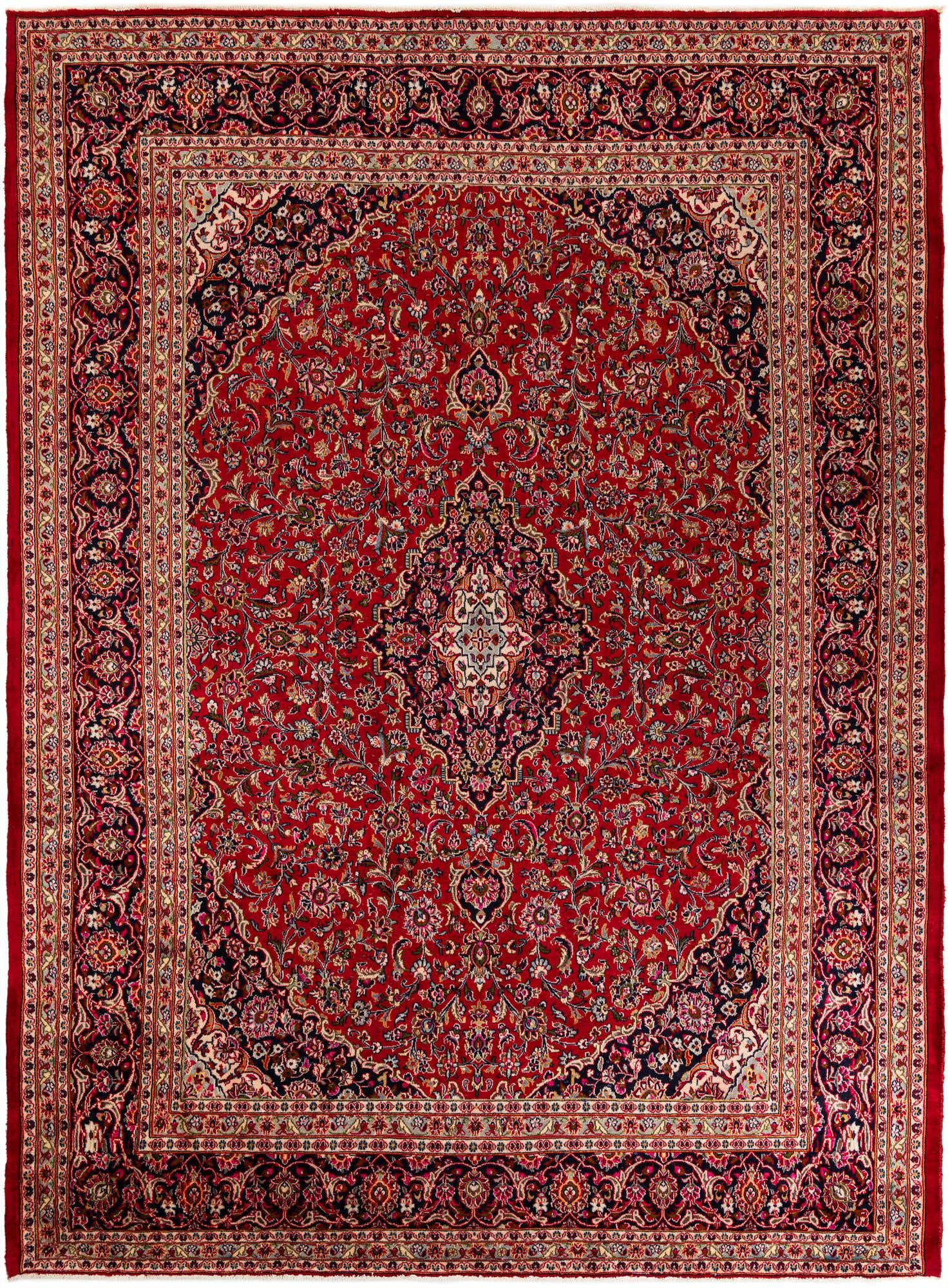 9' 7 x 13' Hand Knotted Mashad Persian Wool Rug