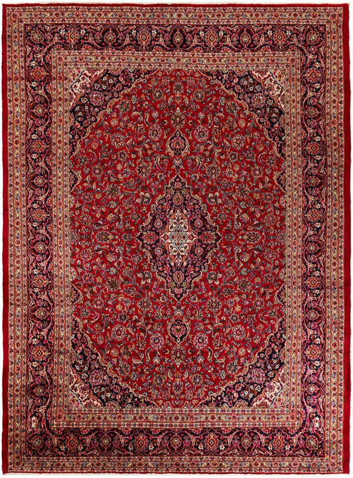 9' 7 x 13' Hand Knotted Mashad Persian Wool Rug