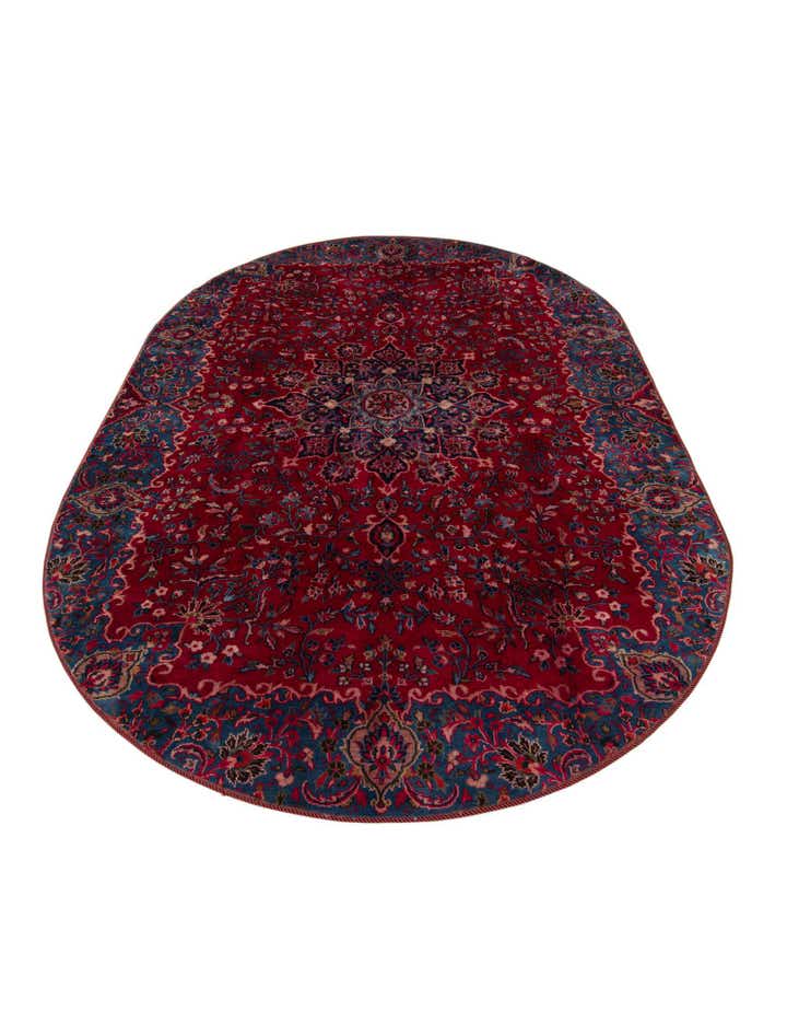 6' 4 x 9' 8 Hand Knotted Mashad Persian Wool Rug