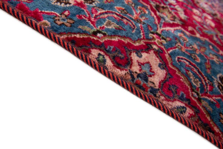 Detail image of 6' 4 x 9' 8 Hand Knotted Mashad Persian Wool Rug