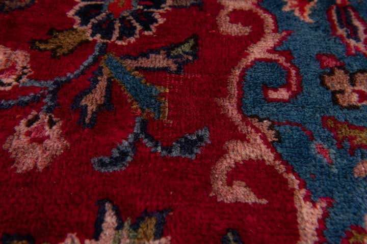 6' 4 x 9' 8 Hand Knotted Mashad Persian Wool Rug